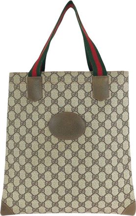 Gucci Beige Coated/Waterproof Canvas Tote (Authentic Pre-Loved)