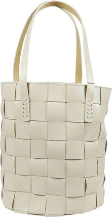 Dragon Diffusion Box Weave Round Leather Bucket Tote
