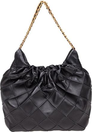 Tory Burch Mini Fleming Soft Hobo Tas - Dames - Schoudertassen - Zwart - ONE Size - Leer - Tassen