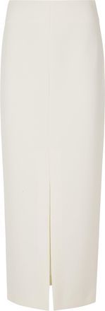 Federica Tosi Beige Deep Front Slit Polyester Long Evening Dress