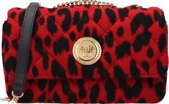 Versace Damens Umh&auml;ngetaschen Wolle Rot/Schwarz