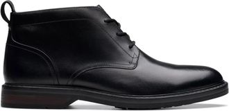 Clarks Aldwin Chukka - Heren - Veterlaarzen - Zwart - 39 1/2 EU - Leer - Schoenen