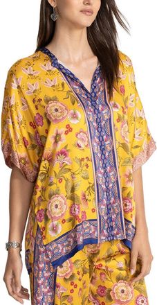 Johnny Was Camara Silk-Blend Tunic