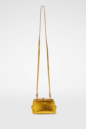 Jil Sander WomenS Giallo Scuro Leather Shoulder Bag