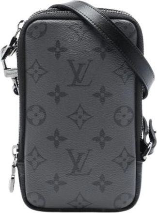 Louis Vuitton Pre-owned Double Phone Pouch - unisex - Vintage Schoudertas - Zwart - ONE Size - Vintage