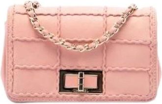 Chanel Pre-owned Quilted Mini Crossbody - Dames - Vintage Mini Tas - Roze - ONE Size - Leer - Vintage