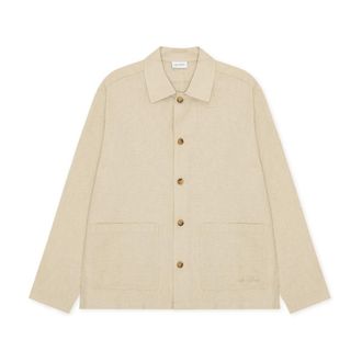 Les Deux Heren, Jassen, Beige, Maat: 2XL Linnen