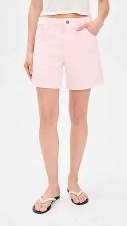 Enza Costa Drift Italian Denim Short In Pale Pink