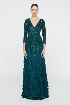 Theia Arabella Beaded Gown in Poseidon at Nordstrom, Size 18
