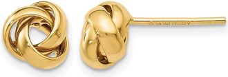 Diamond2Deal 14K Yellow Gold Fancy Design Stud Earrings