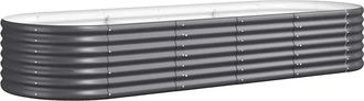 vidaXL Vidaxl - Jardinera Arriate Acero Galvanizado Antracita 224x80x36 Cm