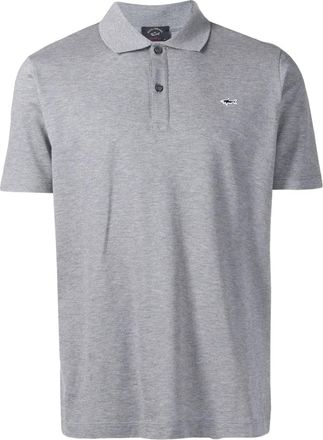 Paul & Shark Polo con logo ricamato - Grigio