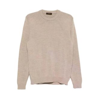Zanone Giro Sweater - Knitwear - Hombre - Beige - 2XL