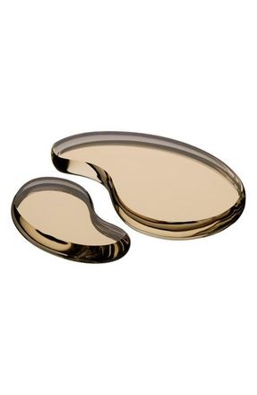 Kosta Boda Tears of Joy Set of 2 Glass Art Pieces in Gold at Nordstrom