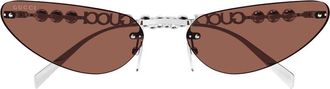 Gucci Cat-eye Sunglasses - unisex - Gucci - Sunglasses - Gray - 63 MM - Accessories