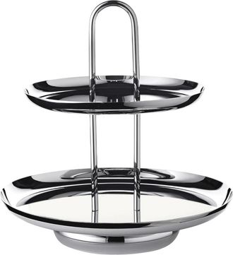 Edzard Premium Edelstahl Etagere Asus 2-stufig ø 21.5 x 28 cm - hochglanzpoliert