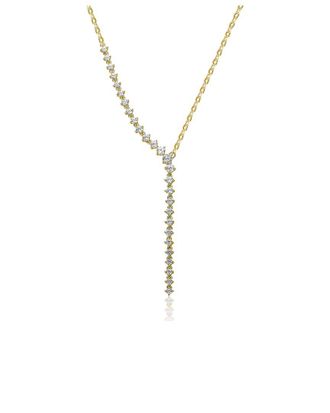 Genevive 14K Over Silver Cz Necklace