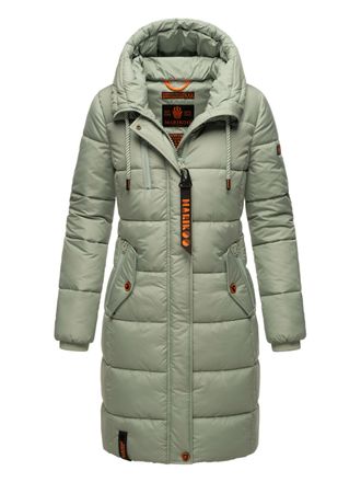 Marikoo dames winterjas - Lange gewatteerde jas met capuchon & zakken