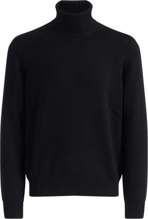 Gran Sasso Truien & Vesten, Heren, Zwart, XL, Wol, Ciclista Turtleneck