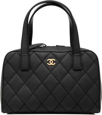 Chanel 2003-2004 CC Quilted Calfskin Wild Stitch handbag - Nero