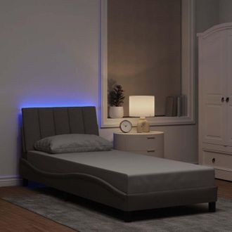 vidaXL Estructura De Cama Sin Colch&oacute;n Tela Gris Taupe 80x200 Cm Vidaxl