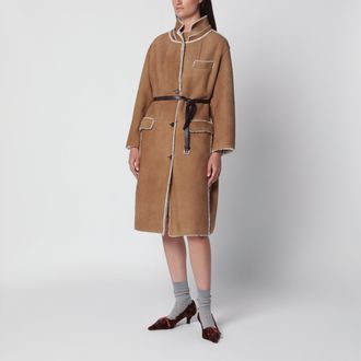 Prada Cappotto color cammello in montone