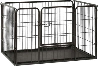 vidaXL Corral Para Perros Cachorros Acero 91,5x59x61 Cm Vidaxl