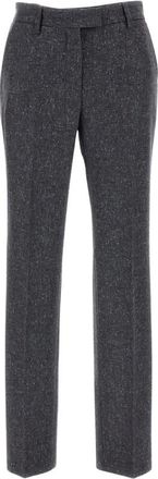 Alberto Biani Rechte broek - Dames - Straight fit broeken - Grijs - 2XS - Wol - Broeken