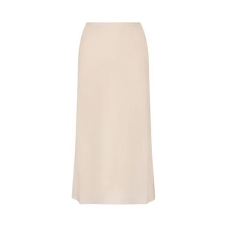 Jil Sander Midi Skirts, female, Beige, Size: XL Gonna