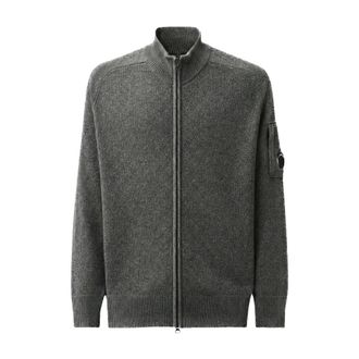 C.P. Company Volledige Rits Lamswollen Vest - Heren - Vesten - Groen - M - Wol - Truien & Vesten