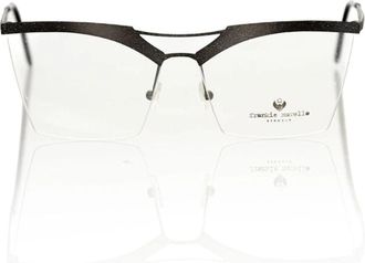 Frankie Morello Clubmaster Metalen Bril Zwart Glitter - Dames - Brillen - Zwart - ONE Size - Accessoires