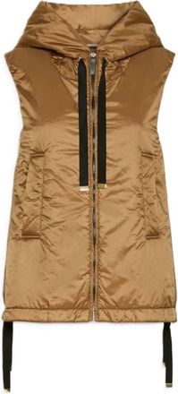 Max Mara Greengo Vest - Dames - Bodywarmers - Bruin - 3XS - Polyester - Jassen