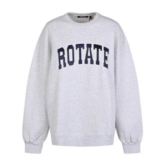 Rotate Klassiek Sweatshirt - Dames - Sweatshirts - Grijs - M - Katoen - Hoodies & sweatvesten