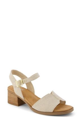 Toms Eloise Heeled Open Toe Sandal in Natural at Nordstrom, Size 5.5
