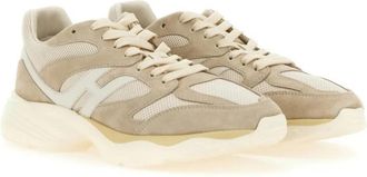 Hogan Low-Top Sneaker - Calfskin Sneakers With Textured Upper And Sole - Gr. 10 - in Beige - für Damen