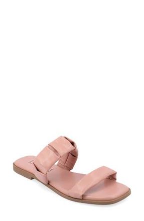 Journee Collection Pegie Flat Slide Sandal in Pink at Nordstrom Rack, Size 6.5