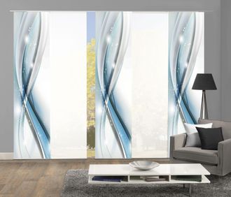 Home Wohnideen Schiebegardine »GLIWE« Paneelwagen 5 Stk. tlg. Schiebevorhang Digi 5er Set GLIWE GRÜN