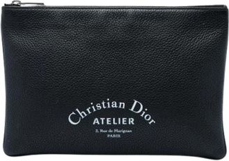 Dior Pre-owned Clutch Bag - Dames - Vintage Clutch - Zwart - ONE Size - Leer - Vintage