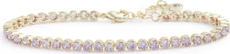Knotty Classic Tennis Bracelet in Gold/lavender at Nordstrom