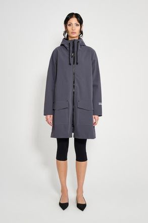 Stutterheim Mosebacke Patch Matte Raincoat in Mystic Blue at Nordstrom, Size X-Small