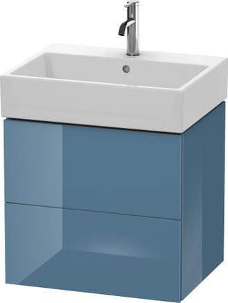 Duravit Mueble Bajo Encimera Duravit L-cube, De Pared, 2 Cajones, 58,4 X 45,9 Cm, Para Vero Air 235060, Color: Laca De Alto Brillo Stone Blue - Lc627504747