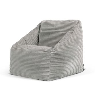 Icon Brand Puf sill&oacute;n infantil de pana gris claro