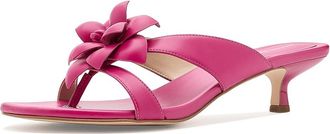 Michael Kors Jacie Kitten Sandals Womens Sandals Raspberry : 8.5 M, Leather