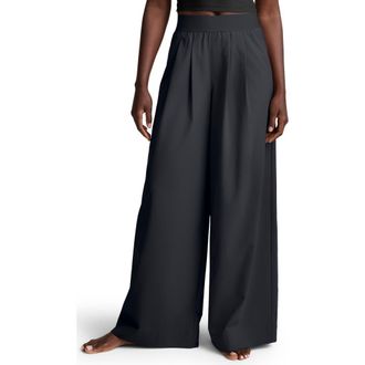 Beyond Yoga Pleated Wide Leg Pants in Nocturnal Navy at Nordstrom, Size X-Large
