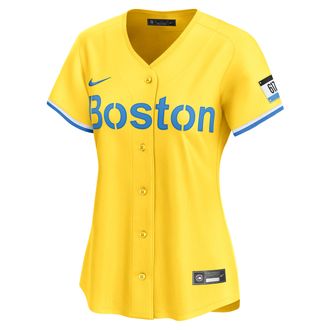 Nike David Ortiz Boston Red Sox City Connect Nike Womens Dri-FIT MLB Limited Jersey in Yellow | LM2WBQCGQYH-DN9