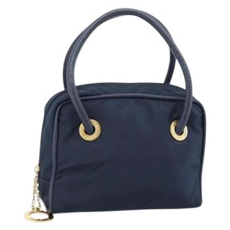 Celine Pre-owned Handbags, female, Blue, Size: ONE SIZE Pre-owned Vintage Nylon Hand Bag