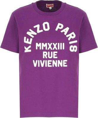Kenzo Stijlvol Paars Katoenen T-shirt - Dames - T-shirts - Paars - S - Katoen - Tops