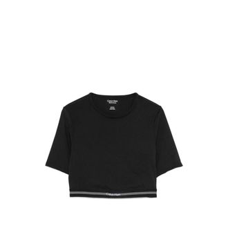 Calvin Klein Logo-tape Cropped T-shirt
