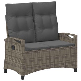 vidaXL Banco De Jard&iacute;n Gris Y Gris Oscuro 105 X 60 X 112 Cm Vidaxl