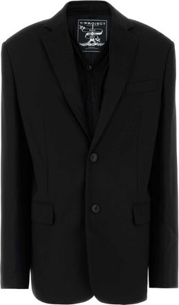 Y / Project Womens Black Stretch Jersey Oversize Blazer - Size X-Small